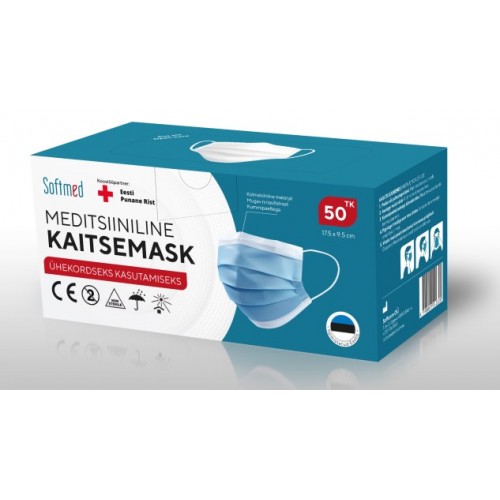 Meditsiiniline kaitsemask Softmed Type IIR 50 tk/pk